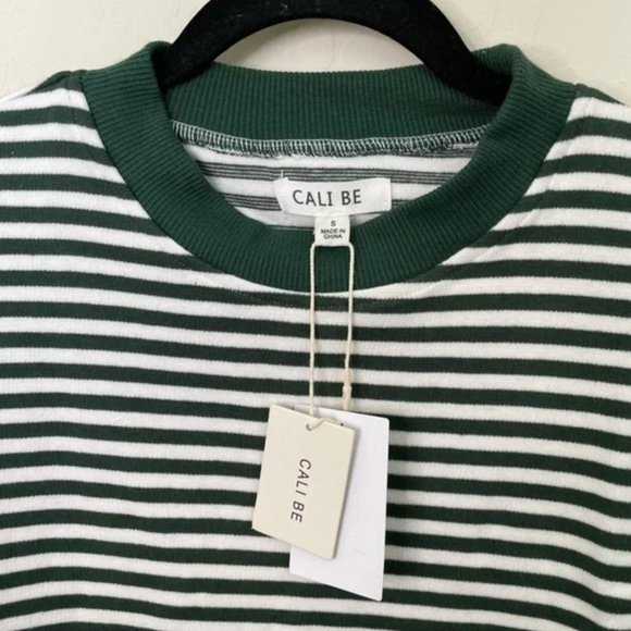 NWOT CALI BE Faux Layered Stripe Sweater, Size Small - Picture 3 of 6